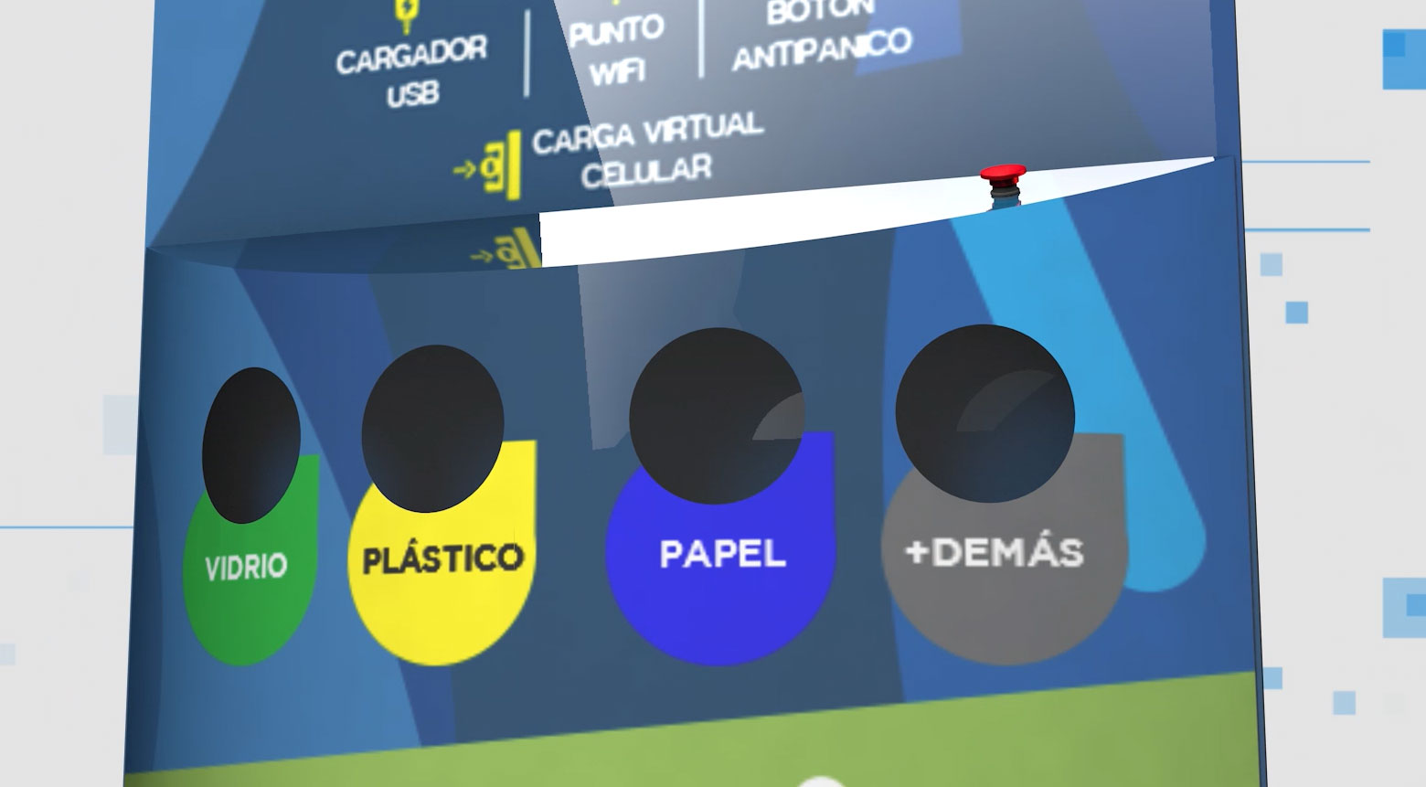 Detalle de clasificación de residuos en el asistente urbano